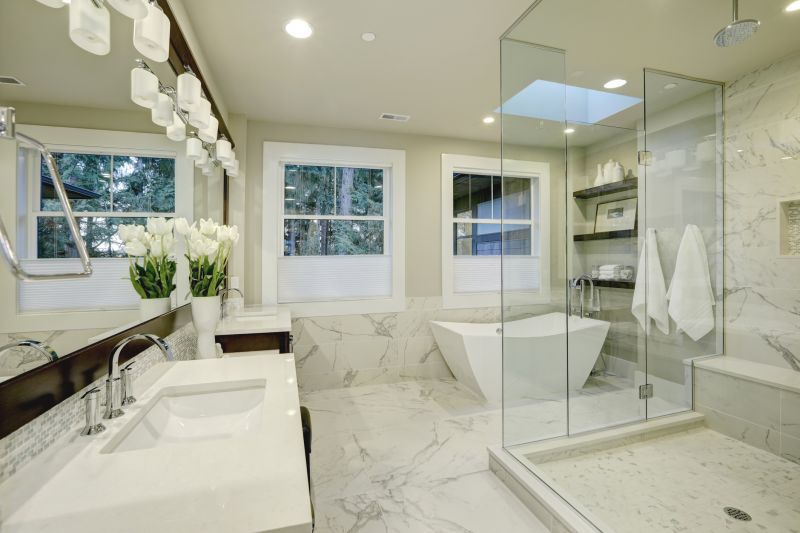 Spacious Master Bathroom with Freestanding Tub